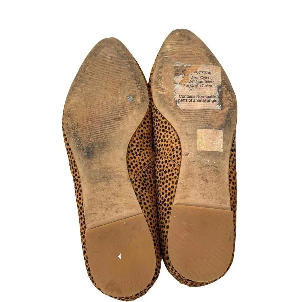 Madewell The Lizbeth Flats in Dotted Calf‎ Hair Size 7 leopard